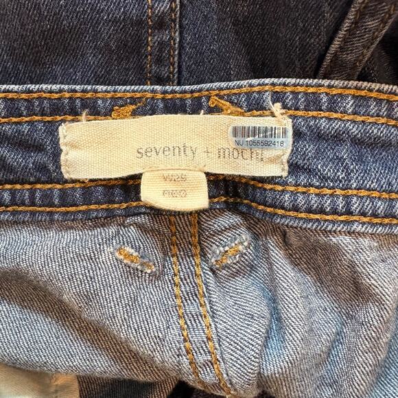 Anthropologie Seventy+Mochi Frankie High-Rise Wide-Leg Cargo Jeans 29 Embroidery - Picture 7 of 9